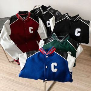 Giacche firmate da uomo Baseball Embriodery PU Manica Asciugamano Colletto invernale Streetwear Cucita Hip Hop Varsity Capispalla Cappotto bomber vintage Unisex