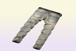 Jeans de créateur pour hommes en détresse déchiré Biker Slim Fit moto Denim pour hommes mode Stretch Fold Pants6578853