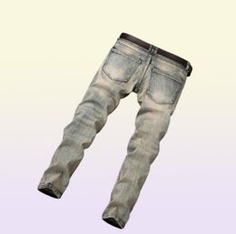 Jeans de créateur pour hommes en détresse déchiré Biker Slim Fit moto Denim pour hommes mode Stretch Fold Pants1920605