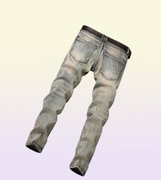 Jeans de créateur pour hommes en détresse déchiré Biker Slim Fit moto Denim pour hommes mode Stretch Fold Pants2707236