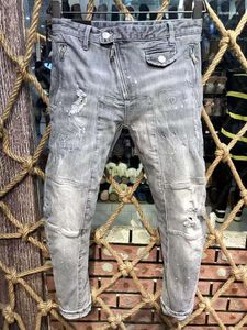 Mens Designer Jeans Fashion Style Biker Blue Washed Letter Imprimé Skinny Men Plus Size EUR 29-38 Drak22