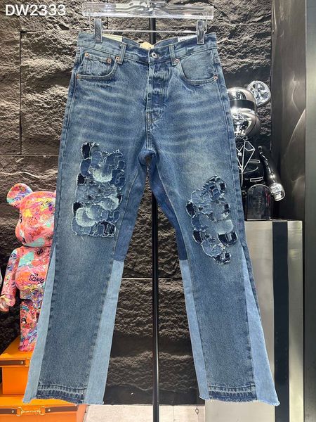 Jeans de créateurs pour hommes G Lettre imprimer de luxe de luxe Brand à tendance Jeans Patchwork Design Casual Long Pantal