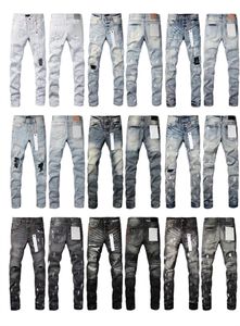 Heren Amirs Jeans Designer Europeaan voor mannenbroeken gescheurde trend Jean Hombre borduurwerkmerk Skinny Pant Heren broek