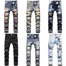 Jeans de designer pour hommes pantalons jeans en denim hommes Jeans noirs extensibles pour hommes