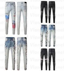 Jean designer pour hommes en jean déchiré pantalon denim homme slim jeans jeans décontracté pantalon à glissière pour mâle trant stretch6734819