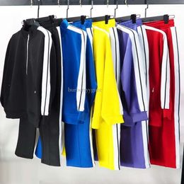 Designer pour hommes jogging décontracté à manches longues 2 à manches de rue individuelles à glissière Sportswear