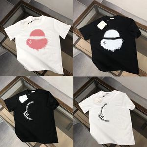 Diseñador para hombre Camiseta con estampado de letras Carta de moda Camiseta con cuello redondo estampada en blanco y negro Top Camiseta deportiva de moda para mujer Top