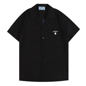 Robe de luxe pour hommes Chemises en soie Chemise de luxe Vêtements à manches courtes imprimés Col d'été décontracté Mélange de couleurs pour hommes Taille M-3XL