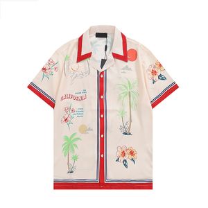 Heren Designer Luxe DRAAD SHIRTS Silkhirt Luxe kleding Korte mouw Letter Klowers Afdrukken Casual Zomerhaan Mengsels Mix Kleuren Maat M-3XL A37