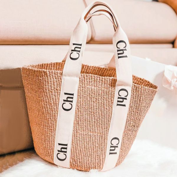 designer pour hommes Fourre-tout de luxe Raphia Woody panier sac sacs à main Épaule gym tissage Paille été Sacs de plage Seau pour femme Grand sac à bandoulière embrayage sac à main