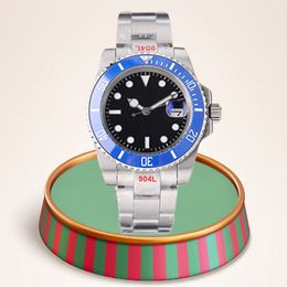 Herenontwerper Luxus horloge hoogwaardige automatische horloge heren 40 mm keramische ring saffier 2813 Beweging wijzerplaat roteerbaar horloge roestvrijstalen bandbeweging Kerstmis