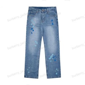 Mens Designer Faça Velho Lavado Chromees Corações Jeans Cromo Calças Retas Coração Cruz Bordado Carta Impressões para Mulheres Homens Casual Long Style CH Jeans F11