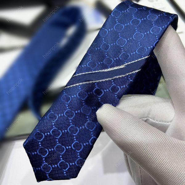 Diseñador para hombre Corbata Traje Mujeres Corbatas Bordado de letras clásicas Hombres de negocios de lujo Corbatas de seda G Corbatas de boda Cravate Krawatte Luxe