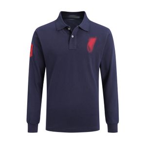 heren poloshirts groot paard herfst lange mouw casual mode lange poloshirts