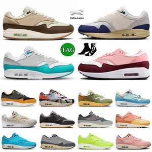 Designer masculin OG Cushion 1 87 Chaussures de course pour hommes Femmes 1s Crepe Hemps Cactus Jack Summit blanc Black Concepts Patta Flat Sneakers Fraders 36-47