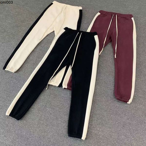 Pantalones de diseñador para hombres estilo street size europeo moda informal deportes de lujo rayado sólido color primavera de otoño jogging leggings brtm