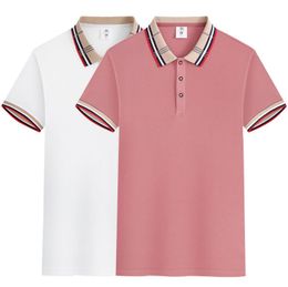 Herenontwerper Polos merk zwart wit roze 8 vaste shirt kleding dames mannen stoffen polo t-shirt liefhebbers controleer reversknop casua tee shirt tops s-5xl