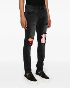 Designer pour hommes de la marque violette skinny pull en jean raide laver l'ancien long noir sèche que le pantalon