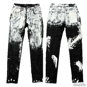 Diseñador para hombre Jeans morados Hip-hop Moda Cremallera Agujero Lavado Pantalones de mezclilla Retro Rasgado Pliegue Costura Hombres Motocicleta Montar Cool Slim Pant Azul cielo para mujeres Ouout