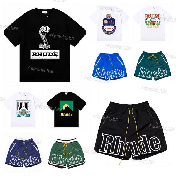 Design pour hommes shorts de rhude pour hommes nage shorts décontractés de vacances décontractées Pantaloncini Maillot de bain shorts et t-shirt Set Designer T -Shirt Men Designer Clothes Extreme