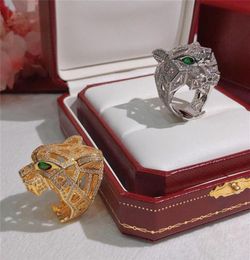 Heren Designer Ringen Business Cheetah Volledige Diamanten Luxe Sieraden Liefde Schroef Ring Dames Paar Zilveren Ring Feest Huwelijkscadeau Crys9064490