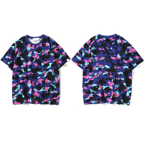 Diseñador para hombre camiseta de tiburón para mujer Deporte japonés graffiti Camisetas para hombre Polo de algodón color azul talla M / L / XL / XXL / XXXL