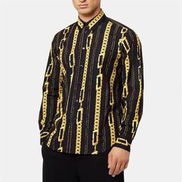 Mens Designer Shirts Brand Clothing Men Long Sleeve Dress Shirt Hip Hop Style High Quality Cotton Tops 1126275T
