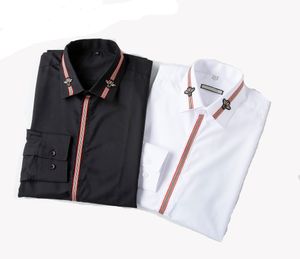 Camisas de diseñador para hombre Ropa de marca Hombres Camisa de vestir de manga larga Estilo Hip Hop Tops de algodón de alta calidad M-3XL # 38