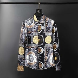 Camisas de diseñador para hombre Ropa de marca Hombres Camisa de vestir de manga larga Estilo Hip Hop CAMISAS de algodón de alta calidad 6921260S