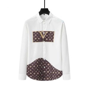 Heren Designer Shirts Merk Kleding Mannen Lange Mouw Bloemenprint Overhemd Hip Hop Hoge Kwaliteit Katoen Tops M-XXXL
