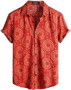 Herenontwerper Shirts Heren Casual Hawaiiaanse shirts Korte mouw knop Down Beach Shirts Tropical Floral Shirts