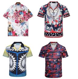 Chemises de créateurs pour hommes Chemises décontractées à manches courtes d'été avec lettres Polos lâches Chemise de plage T-shirts respirants T-shirts Top Vêtements M-3XL Haute qualité