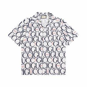 Herenontwerper Shirts Summer Summer Short Sleeve Casual shirts mode omgekeerde driehoek losse polos strandstijl ademende t-shirts T-shirts top kleding multi-stijlen m-3xl01