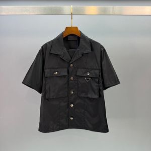 Camisa de diseñador para hombre talla estadounidense camisa holgada de un solo pecho diseño de costura de bolsillo de alta calidad camisa cargo informal de alta gama