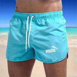 Pantalones cortos de diseñador para hombre, bañadores de playa, color sólido, de gran tamaño, para hombres, de secado rápido, informales, sueltos, para hombres, con cordón elástico, pantalones de salón