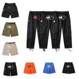 Heren bootvormige shorts met print Demon Island Fashion hiphop casual broeken hoodies Heren- en damesmode cargo merkbroeken Mode Sport Set