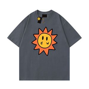 Mens Designer Smiley Sun T-shirt Cartes à jouer Tee Femmes Impression graphique Tshirt Summer Trend Sleeve Chemise décontractée High Street Drews House 342