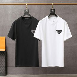 T-shirt d'été de concepteur pour hommes avec motif en métal triangulaire mode décontractée 2021 T-shirt garçons Hiphop haut Eur taille 272T