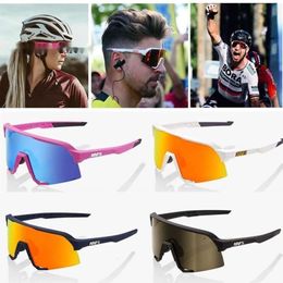 Gafas de sol de diseñador para hombres 100% S3 Color de color inteligente Cambio de gafas de ciclismo Hombres y mujeres que corren, gafas de sol al aire libre resistentes a los rayos UV para deportes CC82