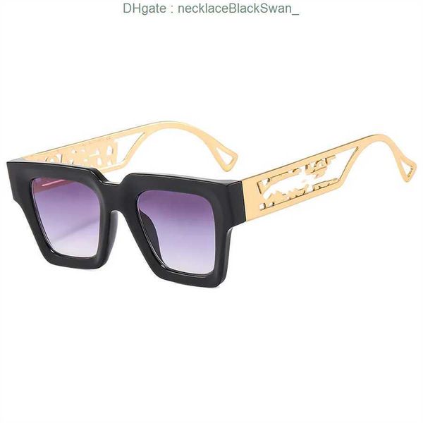 Gafas de sol de diseñador para hombre para mujer lente redonda metal marco dorado marrón hombre mujer gafas de sol vintage gafas transparentes QLTO