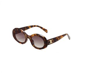 Lunettes de soleil de marque pour hommes Lunettes de soleil pour femmes de marque de luxe 40194 Lunettes de protection solaire à la mode Lunettes de soleil à petite monture ovale rétro européenne américaine Imprimé léopard