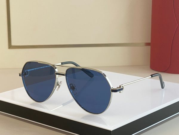 lunettes de soleil design pour hommes lunettes de luxe 18K simple bord large original lentille de film bleu simple et haut de gamme Lunettes de soleil de première qualité pour femmes lunettes de gentleman