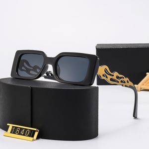 Heren Designer Zonnebril Vrouw Goud Rood Vuur Frame Brillen Getijden Persoonlijkheid Dezelfde Plaat Zwarte Lenzen Man Zonnebril met Originele Hoes Gafas Para El Sol De Mujer