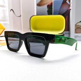 heren designer zonnebril dames polariscoop zonnebril zwart frame groene benen bril merkletter UV-bescherming brillen