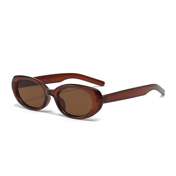 Lunettes de soleil de designer pour hommes Lunettes de soleil pour femmes Lunettes de soleil elliptiques rétro Star Le même genre Polariseur à monture étroite Hip Hop Lunettes de soleil de protection UV M6130 vin rouge