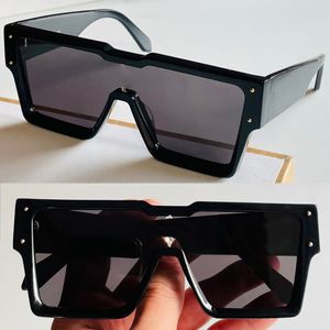 Diseñador para hombre GAFAS DE SOL Z1547 lente cuadrada de una pieza con decoración de cristal de cuatro hojas NEGRO y blanco hombres gafas de sol clásicas moda viaje salvaje Z1547E de calidad superior