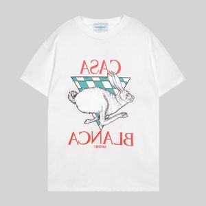 Camiseta de diseñador para hombre Camisetas casuales Casablanca Verano Casablanca Estampado de frutas tropicales Camiseta de manga corta C1KO