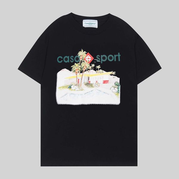 Camiseta de diseñador para hombre Camisetas casuales Casablanca moda a estrenar Casablanca tropical verano estampado de frutas camiseta de manga corta A3SD