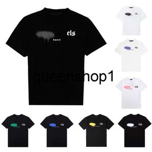 hommes designer t-shirt vêtements palmiers chemises de créateurs femmes t-shirts mode peinture en aérosol graffiti couple angeeeeel pa manches de palme haute rue lâche marque Tide Crew