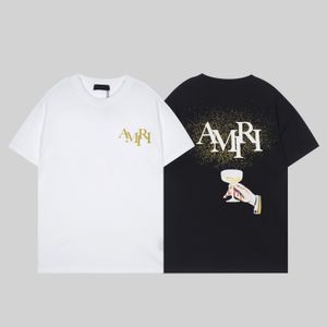 Designer pour hommes T-shirt vêtements Palms Designer Shirts Femmes T-shirts Fashion Spray Paint Graffiti Couple Courts courtes manches High Street Loose Tide Marque Crew Neck Letter55